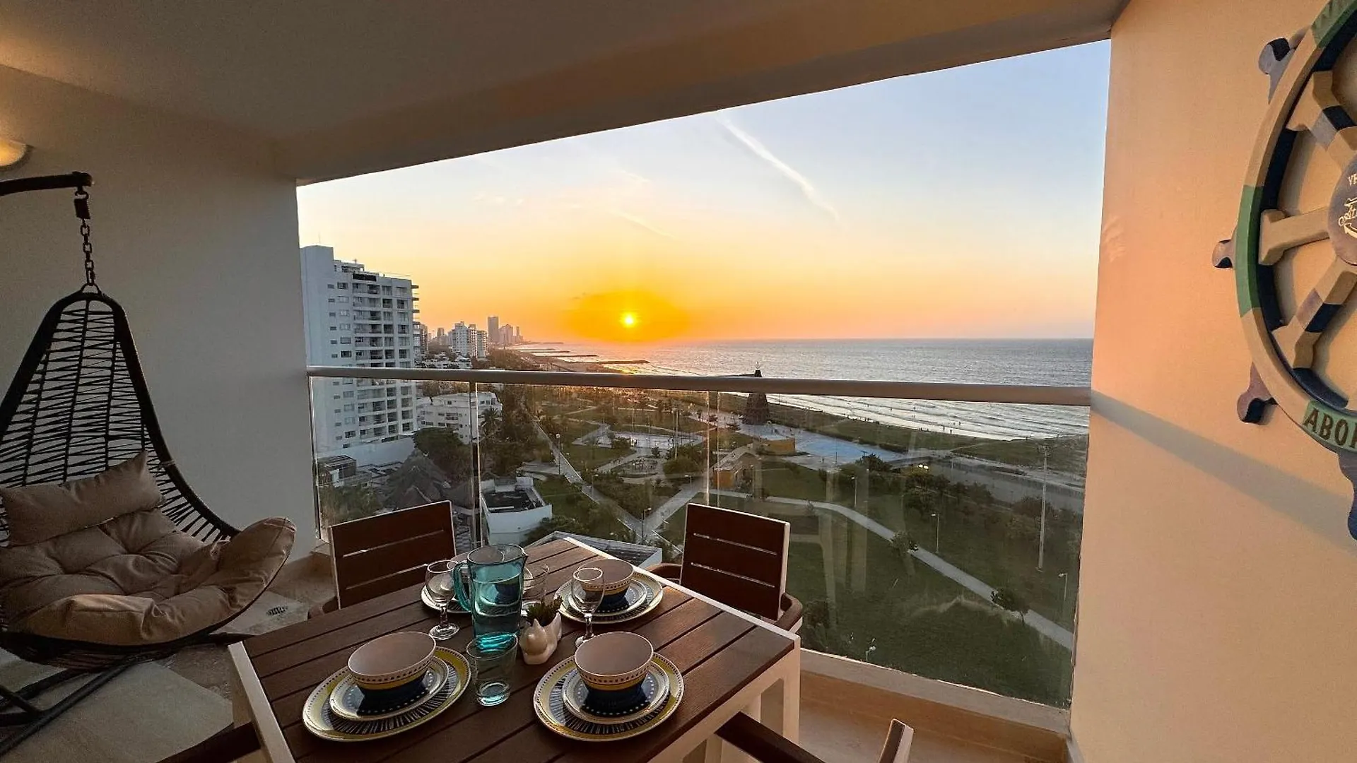 Cb1108 Suite Crespo Vista Frente Al Mar-Atardecer Cartagena شقة